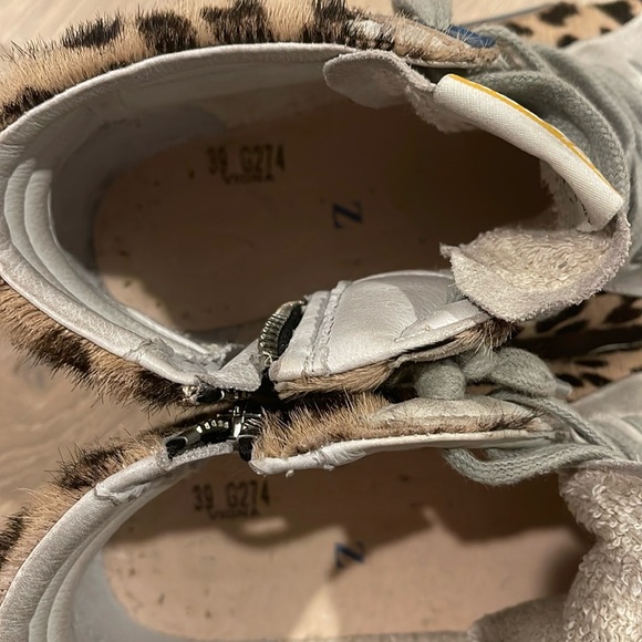 Women's Slide Leopard Print Calf Hair High Top Sneakers size 39 - Picture 10 of 16